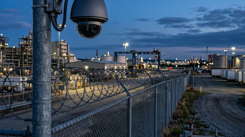 Kameraüberwachung und Alarmtechnik als Perimeterschutz System für kritische Infrastruktur
