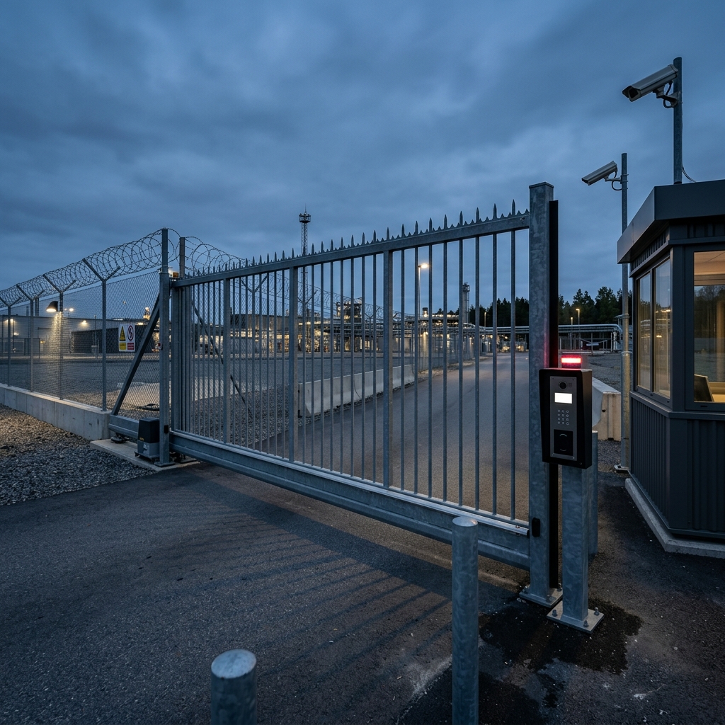 Toranlage an kritischer Infrastruktur mit Perimeterschutz sichern